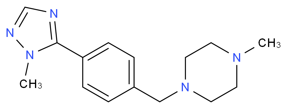1-methyl-4-[4-(1-methyl-1H-1,2,4-triazol-5-yl)benzyl]piperazine_分子结构_CAS_)