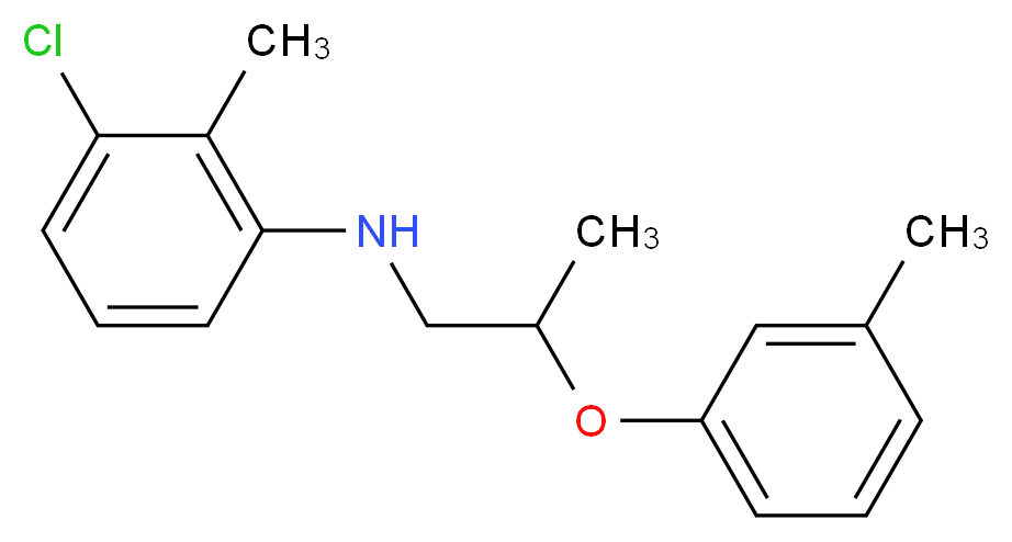 N-(3-Chloro-2-methylphenyl)-N-[2-(3-methyl-phenoxy)propyl]amine_分子结构_CAS_)