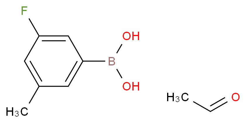 (3-fluoro-5-methylphenyl)boronic acid; acetaldehyde_分子结构_CAS_850589-54-7