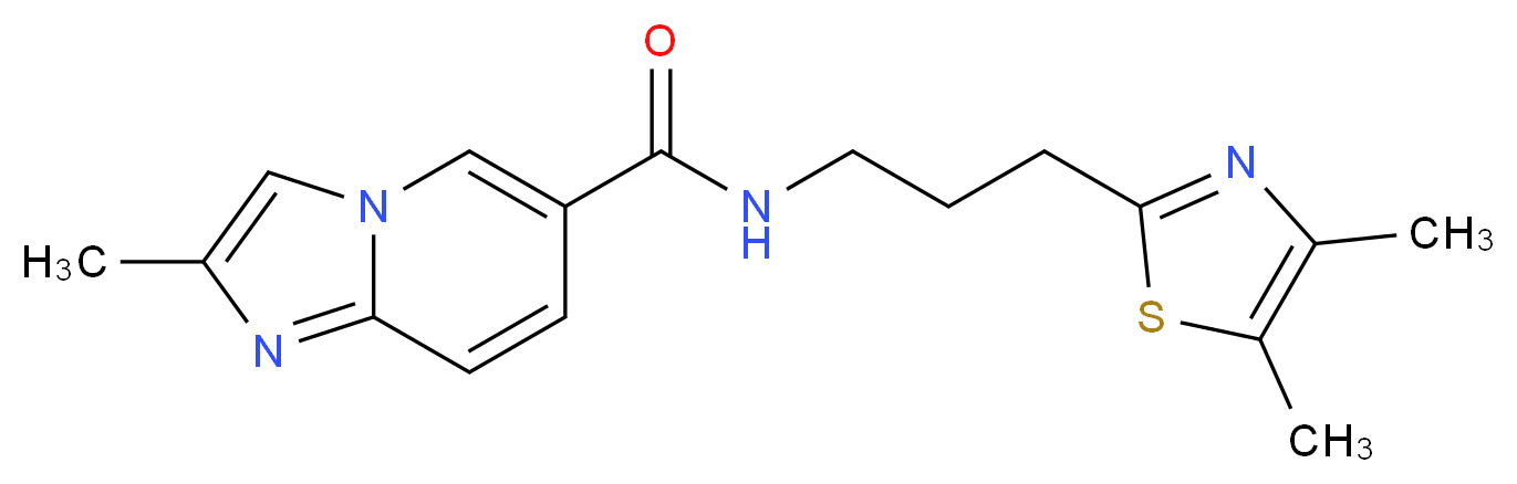 N-[3-(4,5-dimethyl-1,3-thiazol-2-yl)propyl]-2-methylimidazo[1,2-a]pyridine-6-carboxamide_分子结构_CAS_)