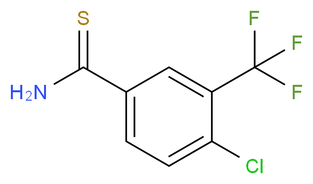 4-chloro-3-(trifluoromethyl)benzene-1-carbothioamide_分子结构_CAS_1315339-86-6