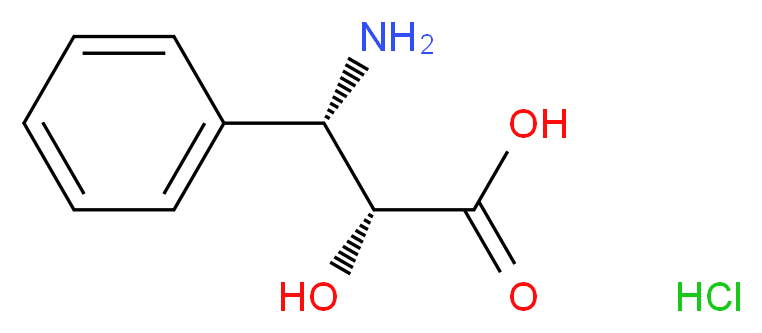 (2R,3S)-3-Phenylisoserine hydrochloride_分子结构_CAS_132201-32-2)