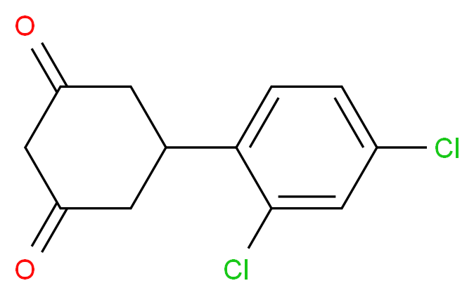5-(2,4-dichlorophenyl)cyclohexane-1,3-dione_分子结构_CAS_55579-70-9)