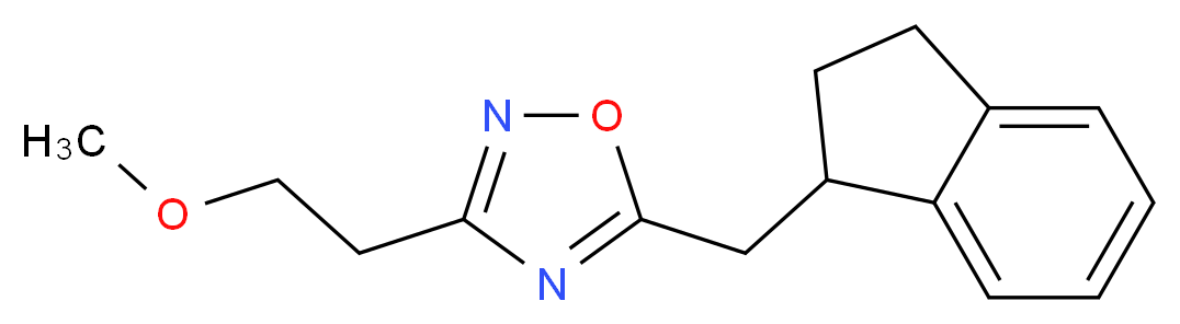 5-(2,3-dihydro-1H-inden-1-ylmethyl)-3-(2-methoxyethyl)-1,2,4-oxadiazole_分子结构_CAS_)