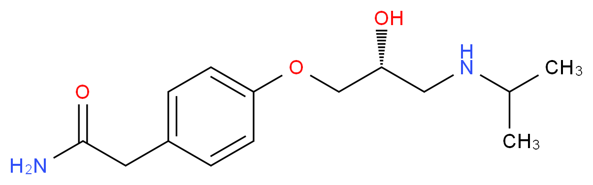 2-{4-[(2S)-2-hydroxy-3-[(propan-2-yl)amino]propoxy]phenyl}acetamide_分子结构_CAS_29122-68-7