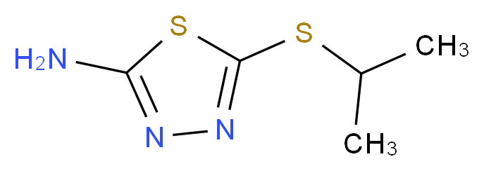 5-(isopropylthio)-1,3,4-thiadiazol-2-amine_分子结构_CAS_30062-47-6)