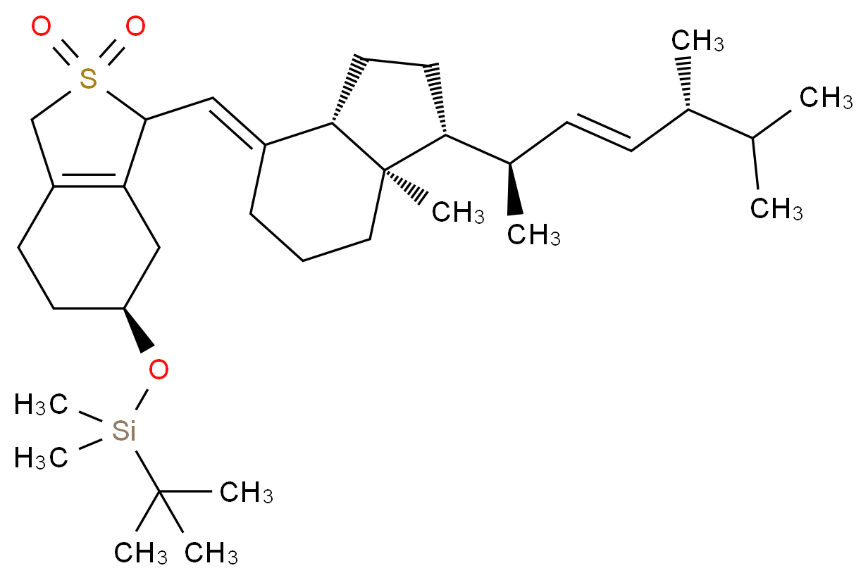 (3S)-tert-Butyldimethylsilyl Vitamin D2 SO2 Adduct (Mixture of Diastereomers)_分子结构_CAS_251445-16-6)