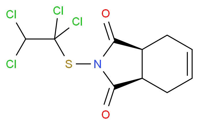 (3aR,7aS)-2-[(1,1,2,2-tetrachloroethyl)sulfanyl]-2,3,3a,4,7,7a-hexahydro-1H-isoindole-1,3-dione_分子结构_CAS_2425-06-1