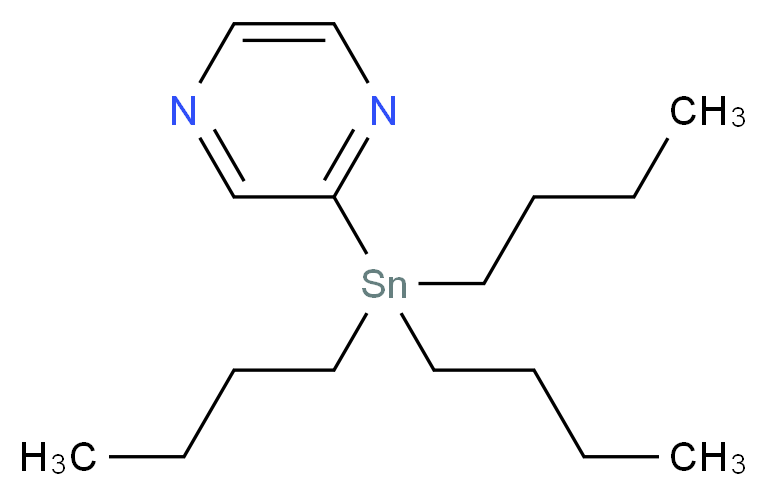 2-(tributylstannyl)pyrazine_分子结构_CAS_205371-27-3