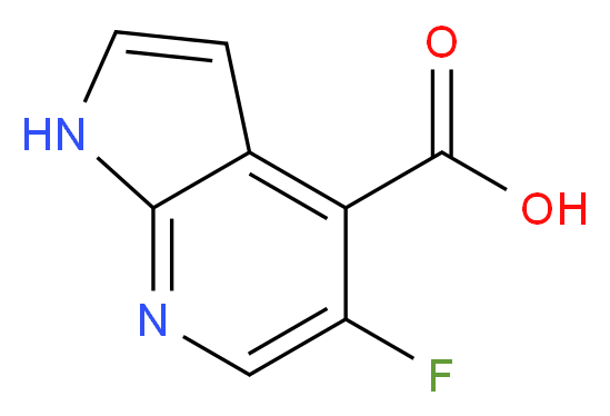 5-Fluoro-1H-pyrrolo[2,3-b]pyridine-4-carboxylic acid_分子结构_CAS_)