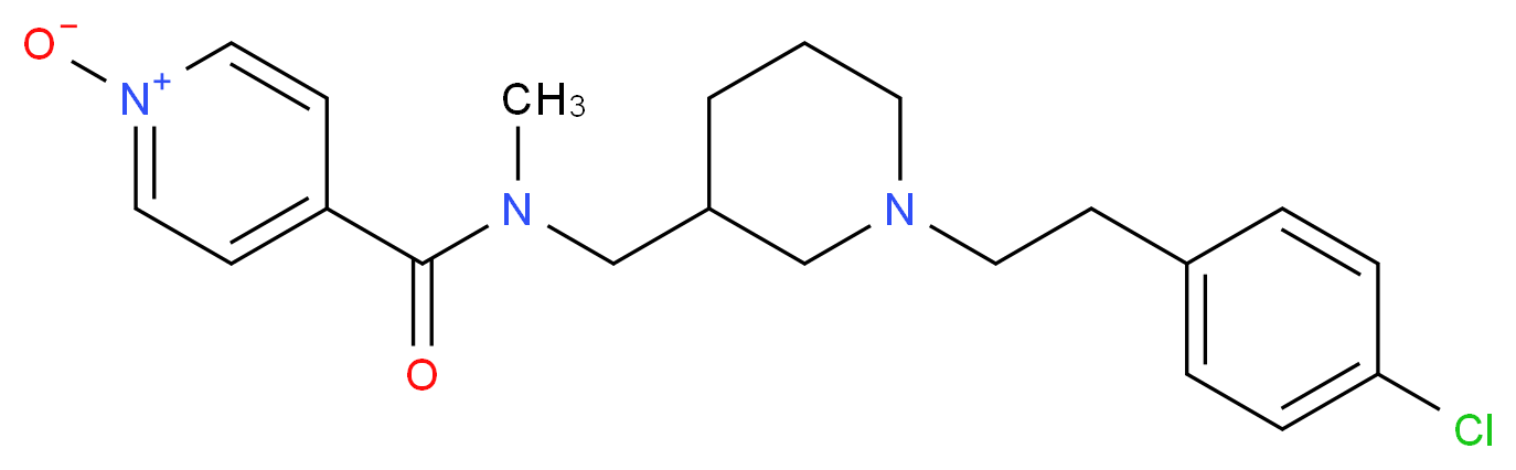 N-({1-[2-(4-chlorophenyl)ethyl]-3-piperidinyl}methyl)-N-methylisonicotinamide 1-oxide_分子结构_CAS_)