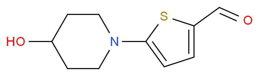 5-(4-Hydroxypiperidino)-2-thiophenecarbaldehyde_分子结构_CAS_207290-72-0)
