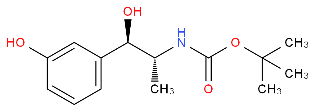 tert-butyl N-[(1R,2R)-1-hydroxy-1-(3-hydroxyphenyl)propan-2-yl]carbamate_分子结构_CAS_112113-57-2