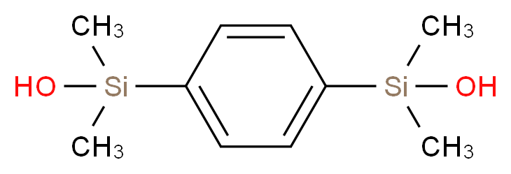 [4-(hydroxydimethylsilyl)phenyl]dimethylsilanol_分子结构_CAS_2754-32-7