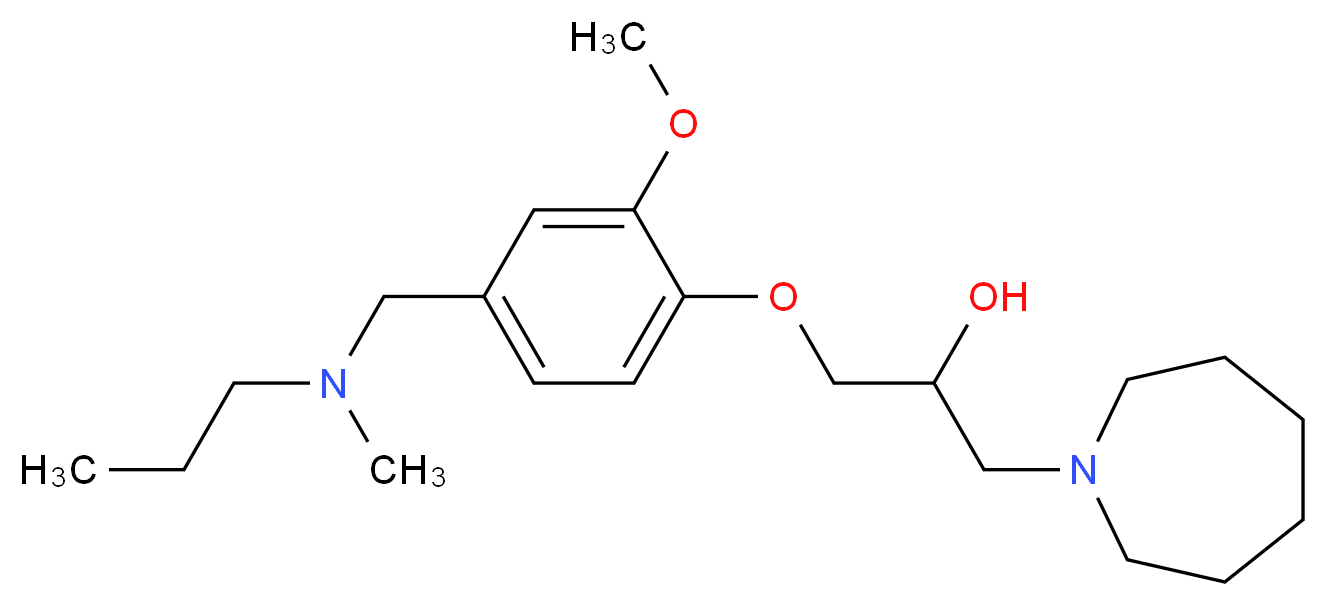 1-azepan-1-yl-3-(2-methoxy-4-{[methyl(propyl)amino]methyl}phenoxy)propan-2-ol_分子结构_CAS_)