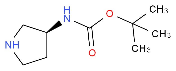 tert-Butyl N-[(3S)-Pyrrolidin-3-yl]carbamate_分子结构_CAS_)