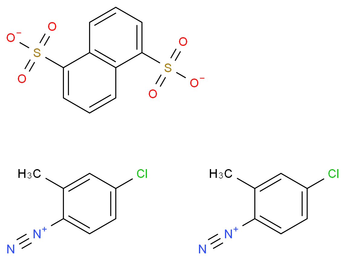 bis(4-chloro-2-methylbenzene-1-diazonium) naphthalene-1,5-disulfonate_分子结构_CAS_51503-28-7