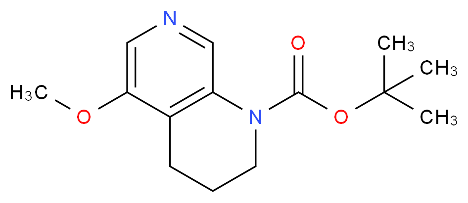 tert-Butyl 5-methoxy-3,4-dihydro-1,7-naphthyridine-1(2H)-carboxylate_分子结构_CAS_1045855-19-3)