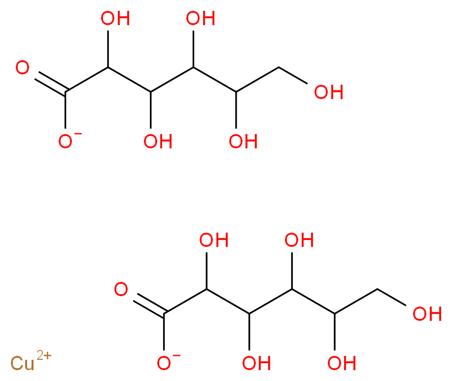 copper(2+) ion bis(2,3,4,5,6-pentahydroxyhexanoate)_分子结构_CAS_13005-35-1