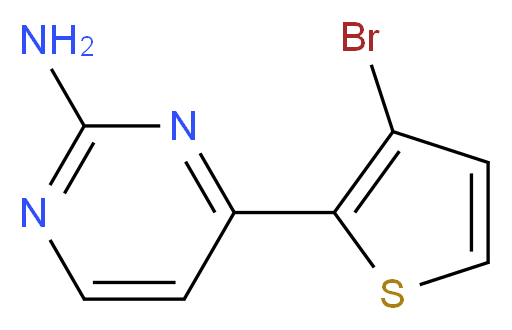 4-(3-Bromo-2-thienyl)-2-pyrimidinamine_分子结构_CAS_886360-54-9)