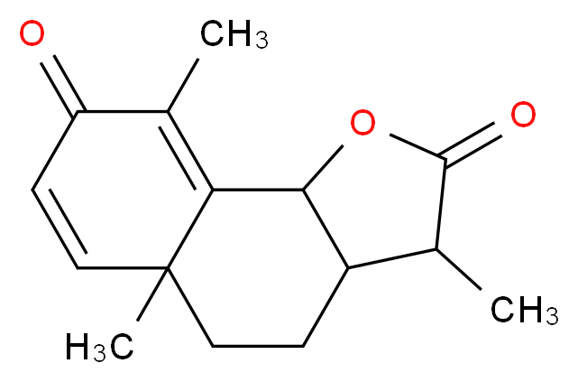 3,5a,9-trimethyl-2H,3H,3aH,4H,5H,5aH,8H,9bH-naphtho[1,2-b]furan-2,8-dione_分子结构_CAS_481-06-1