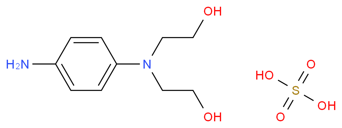 2-[(4-aminophenyl)(2-hydroxyethyl)amino]ethan-1-ol; sulfuric acid_分子结构_CAS_54381-16-7