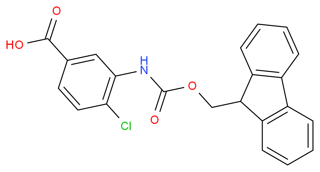 Fmoc-3-amino-4-chlorobenzoic acid_分子结构_CAS_332121-92-3)