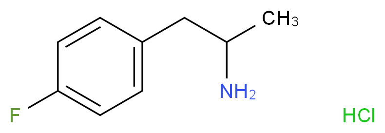 rac 4-Fluoro Amphetamine Hydrochloride_分子结构_CAS_64609-06-9)