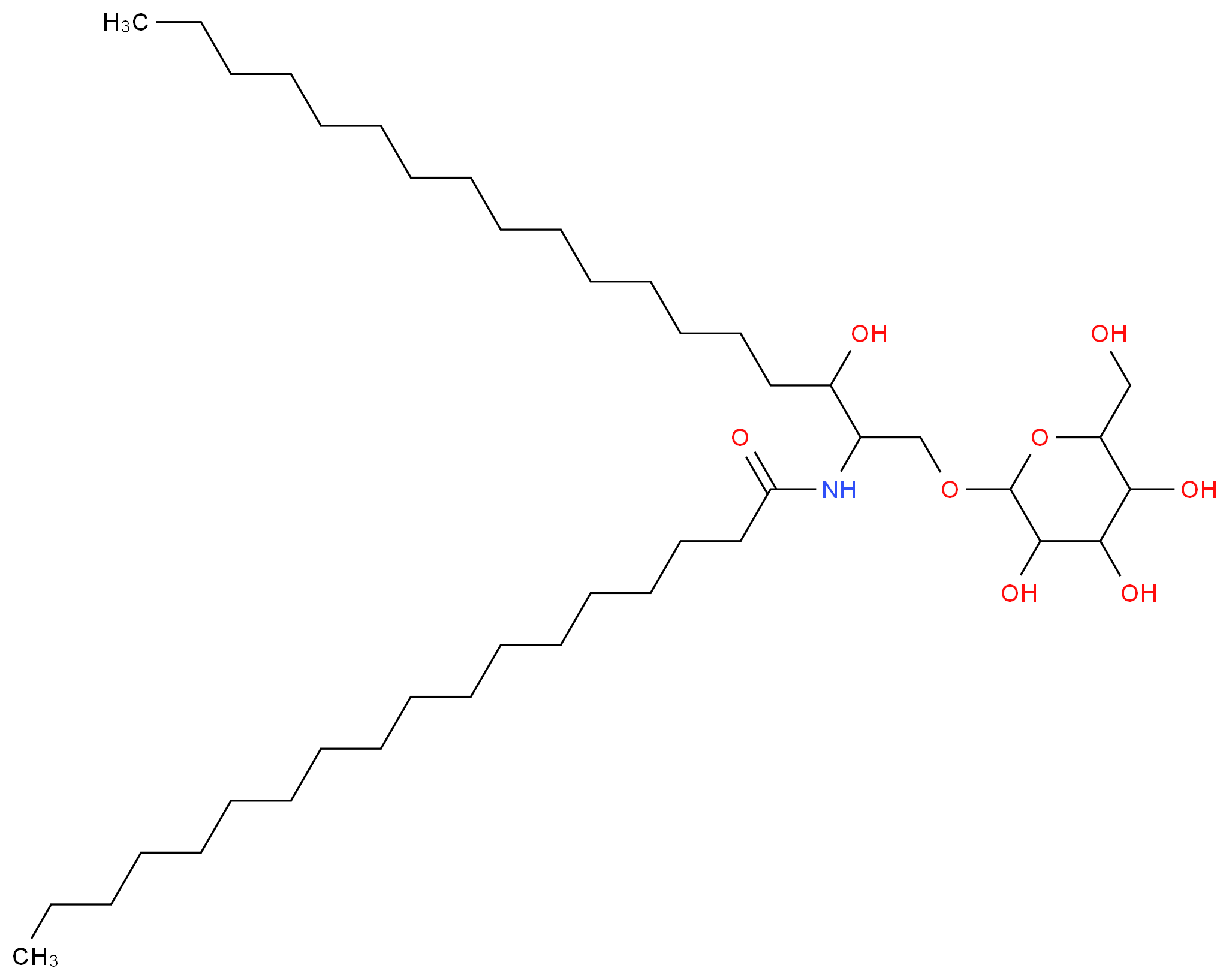 N-Stearoyl-DL-dihydroglucocerebroside_分子结构_CAS_13032-63-8)