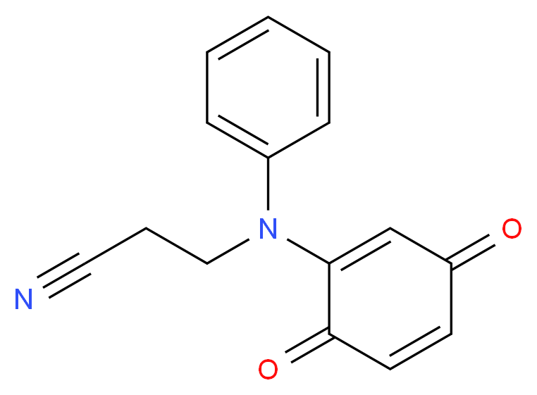 3-[(3,6-dioxocyclohexa-1,4-dien-1-yl)(phenyl)amino]propanenitrile_分子结构_CAS_33253-67-7