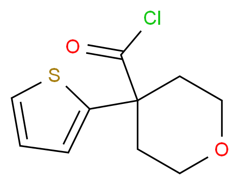 4-Thien-2-yltetrahydro-2H-pyran-4-carbonyl chloride 97%_分子结构_CAS_906352-92-9)