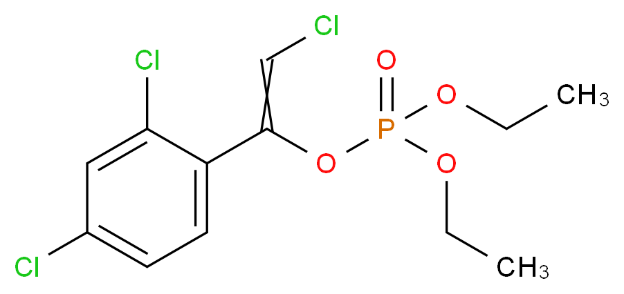 (E)-2-chloro-1-(2,4-dichlorophenyl)ethenyl diethyl phosphate_分子结构_CAS_470-90-6