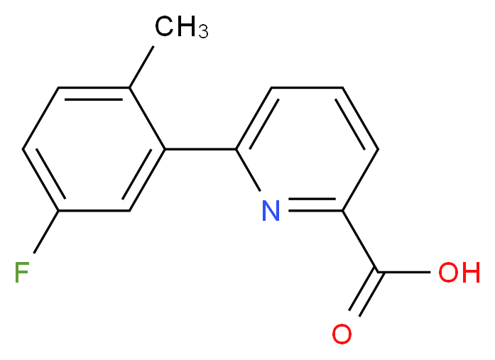 6-(5-Fluoro-2-methylphenyl)picolinic acid_分子结构_CAS_1261896-76-7)