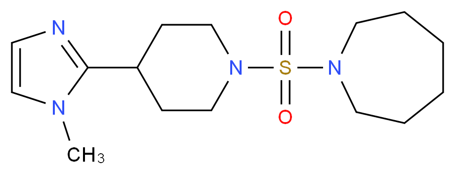 1-{[4-(1-methyl-1H-imidazol-2-yl)-1-piperidinyl]sulfonyl}azepane_分子结构_CAS_)