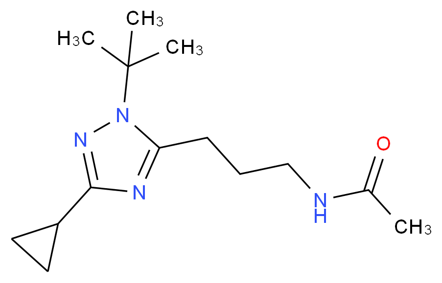 N-[3-(1-tert-butyl-3-cyclopropyl-1H-1,2,4-triazol-5-yl)propyl]acetamide_分子结构_CAS_)