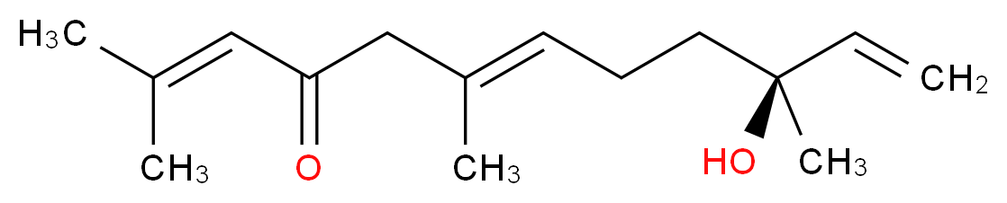 (6E,10S)-10-hydroxy-2,6,10-trimethyldodeca-2,6,11-trien-4-one_分子结构_CAS_58865-88-6