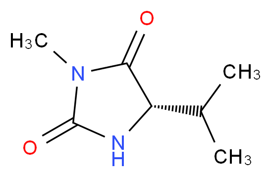 (5S)-3-methyl-5-(propan-2-yl)imidazolidine-2,4-dione_分子结构_CAS_71921-91-0