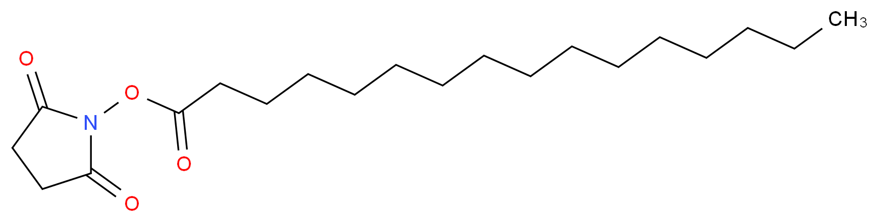 2,5-dioxopyrrolidin-1-yl hexadecanoate_分子结构_CAS_14464-31-4