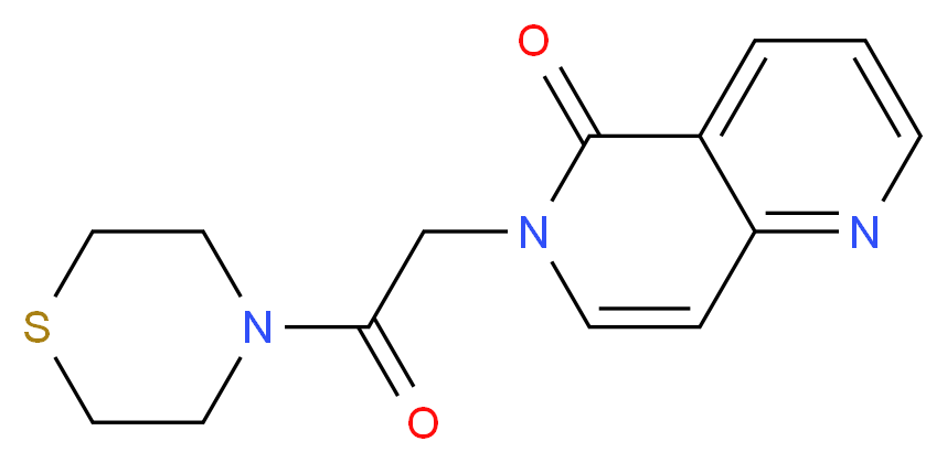 6-(2-oxo-2-thiomorpholin-4-ylethyl)-1,6-naphthyridin-5(6H)-one_分子结构_CAS_)