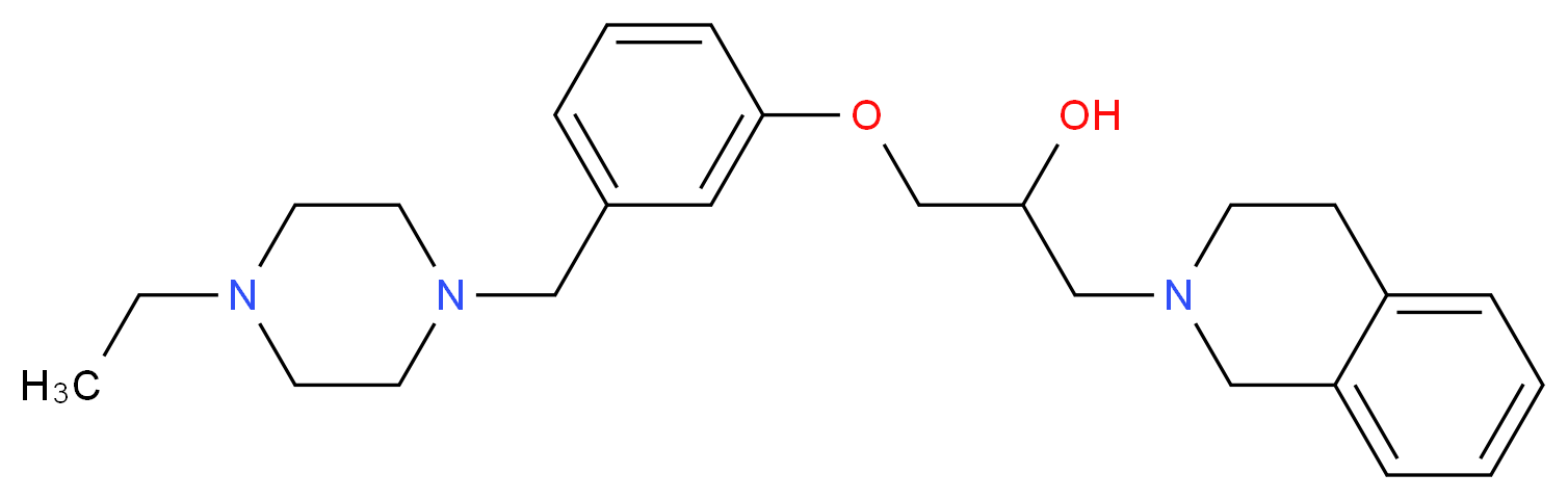 1-(3,4-dihydro-2(1H)-isoquinolinyl)-3-{3-[(4-ethyl-1-piperazinyl)methyl]phenoxy}-2-propanol_分子结构_CAS_)