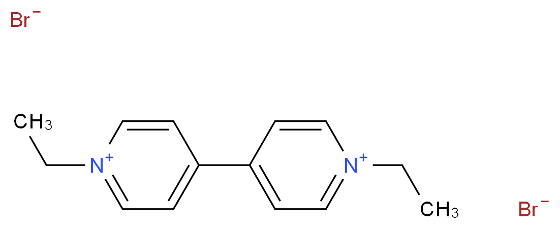 1-ethyl-4-(1-ethylpyridin-1-ium-4-yl)pyridin-1-ium dibromide_分子结构_CAS_53721-12-3