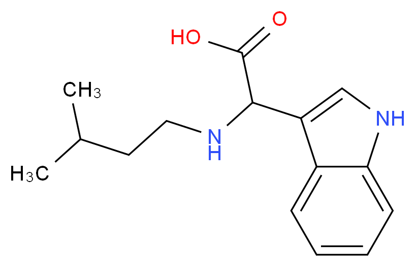 2-(1H-indol-3-yl)-2-(isopentylamino)acetic acid_分子结构_CAS_)