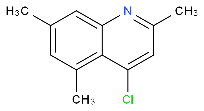 4-CHLORO-2,5,7-TRIMETHYLQUINOLINE_分子结构_CAS_63136-64-1)