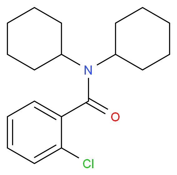 2-Chloro-N,N-dicyclohexylbenzamide_分子结构_CAS_349089-42-5)