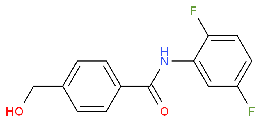 N-(2,5-difluorophenyl)-4-(hydroxymethyl)benzamide_分子结构_CAS_756838-76-3