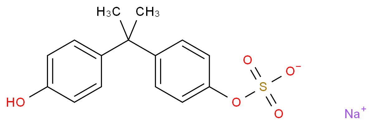 sodium 4-[2-(4-hydroxyphenyl)propan-2-yl]phenyl sulfate_分子结构_CAS_847696-37-1