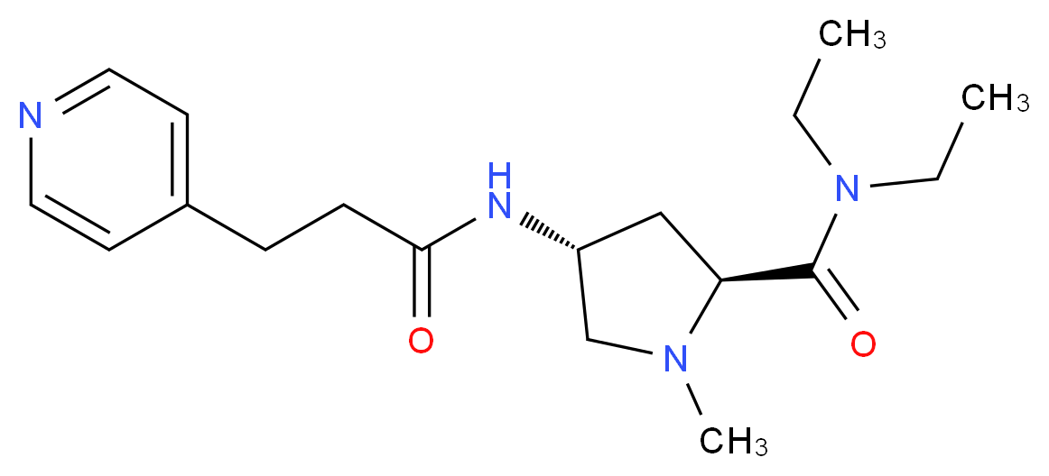 (4R)-N,N-diethyl-1-methyl-4-[(3-pyridin-4-ylpropanoyl)amino]-L-prolinamide_分子结构_CAS_)