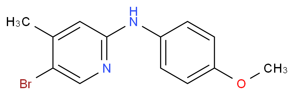 5-Bromo-N-(4-methoxyphenyl)-4-methyl-2-pyridinamine_分子结构_CAS_)