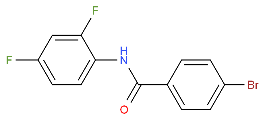 4-Bromo-N-(2,4-difluorophenyl)benzamide_分子结构_CAS_346720-04-5)