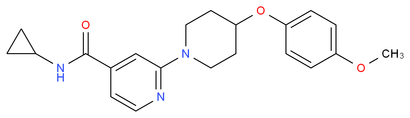 N-cyclopropyl-2-[4-(4-methoxyphenoxy)-1-piperidinyl]isonicotinamide_分子结构_CAS_)